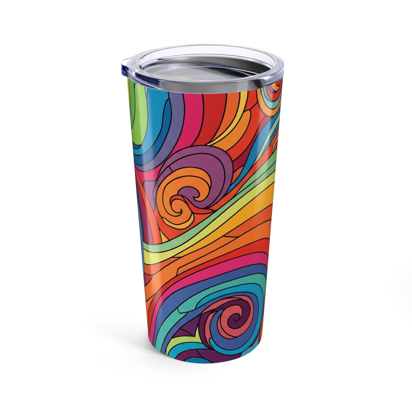20oz Stainless Steel Printed Tumbler Double Wall Vacuum Insulated Leak Proof Durable Thermal Travel Coffee Cup