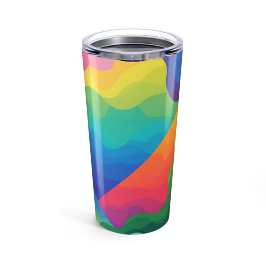 20oz Stainless Steel Printed Tumbler With Double Wall Vacuum Insulation Leak Proof Spill Resistant Durable Hot Cold
