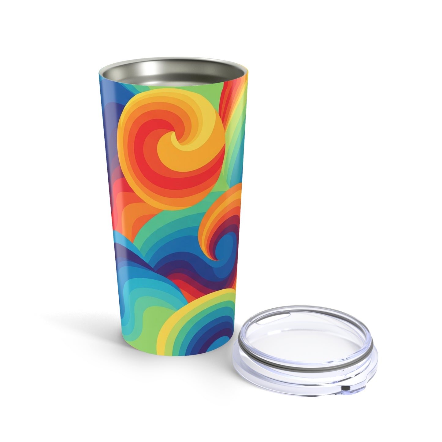 20oz Stainless Steel Tumbler With Double Wall Vacuum Insulation Spill Resistant BPA Free Printed Hot And Cold