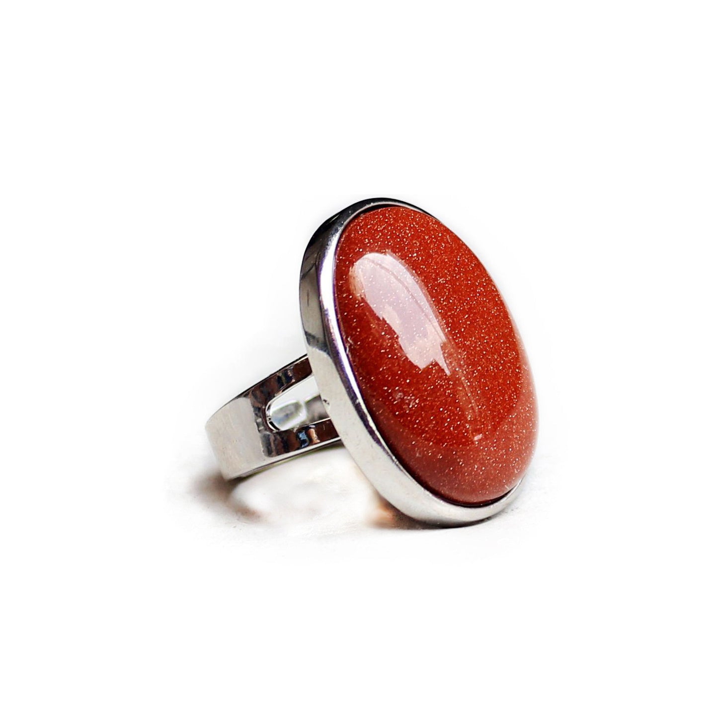 Pink Crystal Ring Unisex Oval Geometric Engagement Gift