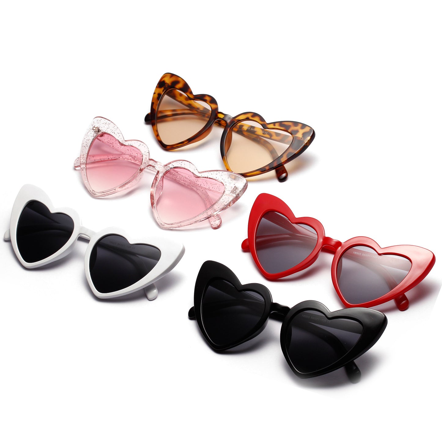 Women Heart Shaped Sunglasses Vintage Design UV400 Protection Lightweight Frame 80 Percent Light For All Faces