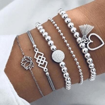 Womens Bracelet Sets Alloy Anklet Star Moon Design Romantic Jewelry For Women Girls Charm Fashion Elegant Cute