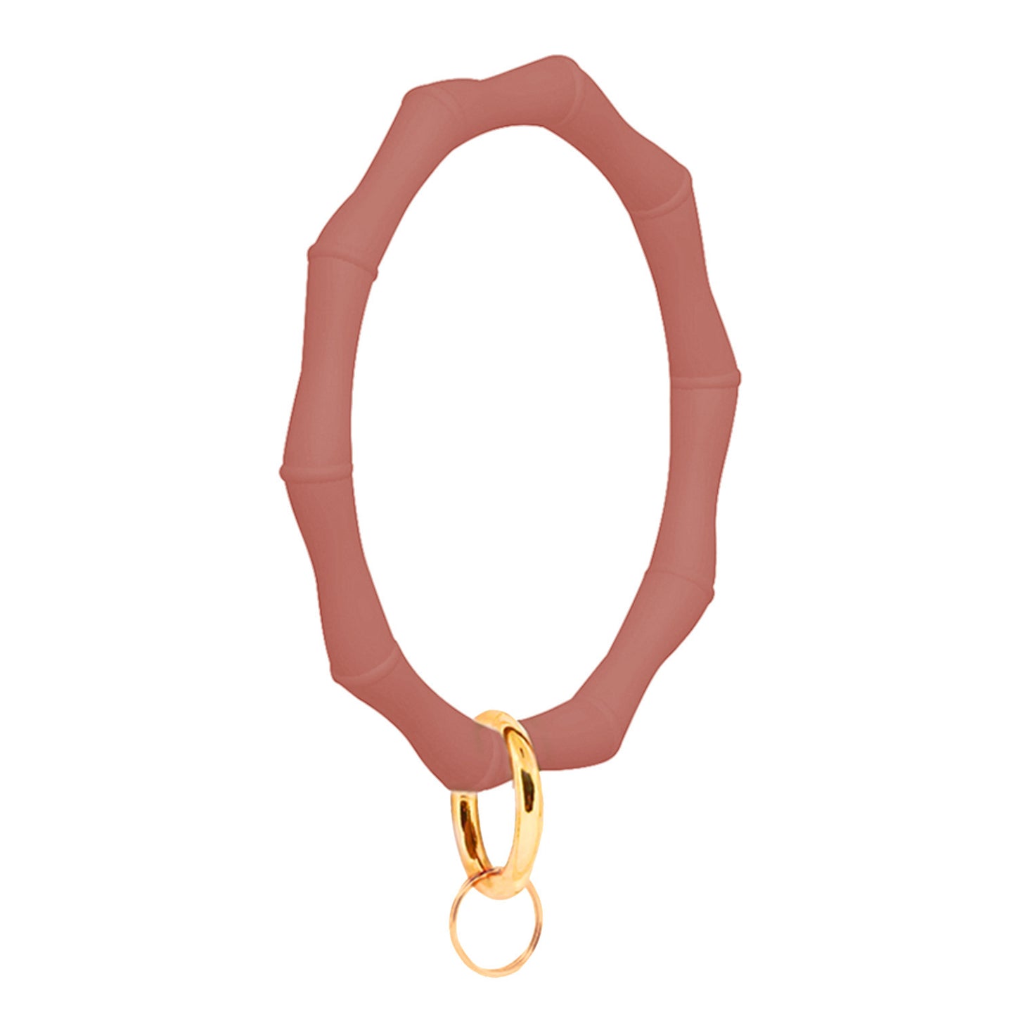 Unisex Silicone Bracelet Keychain Bamboo Joint Geometry Shape Decorative Keychain Bag Charm In Assorted Colors