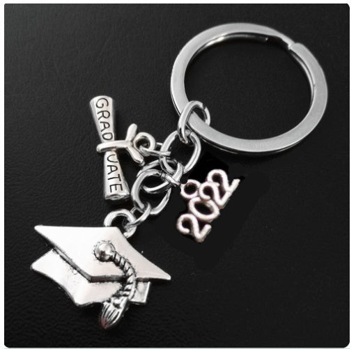 Graduation Keychain Gift Heart Shaped Metal Alloy Keychain Accessory Europe And America Unisex Pendant Pendant
