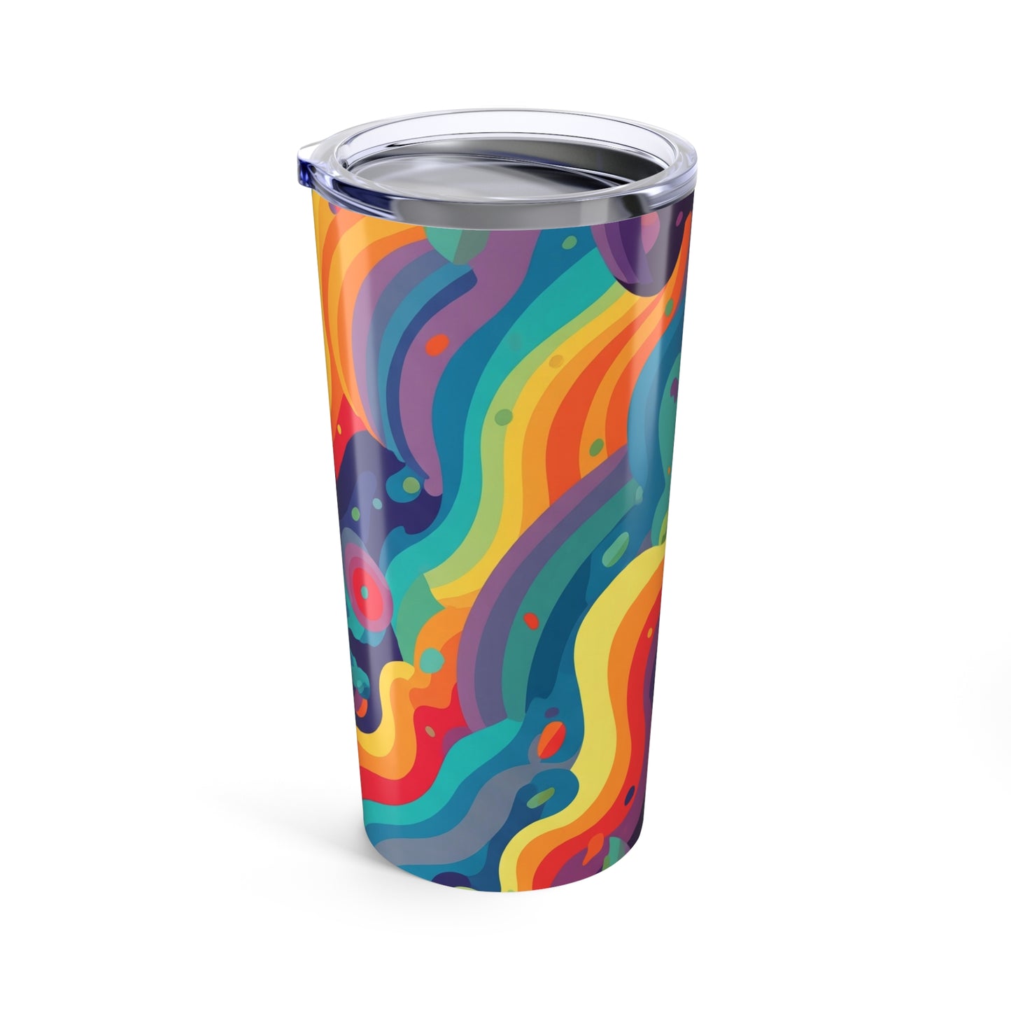 20oz Stainless Steel Tumbler with Double Wall Vacuum Insulation Spill Resistant Printed for Hot and Cold Drinks
