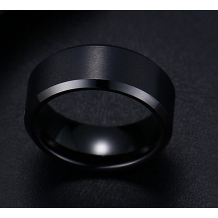 Mens Stainless Steel Wedding Band Simple Fashionable Anniversary Engagement Ring Gift For Weddings Gift For Him