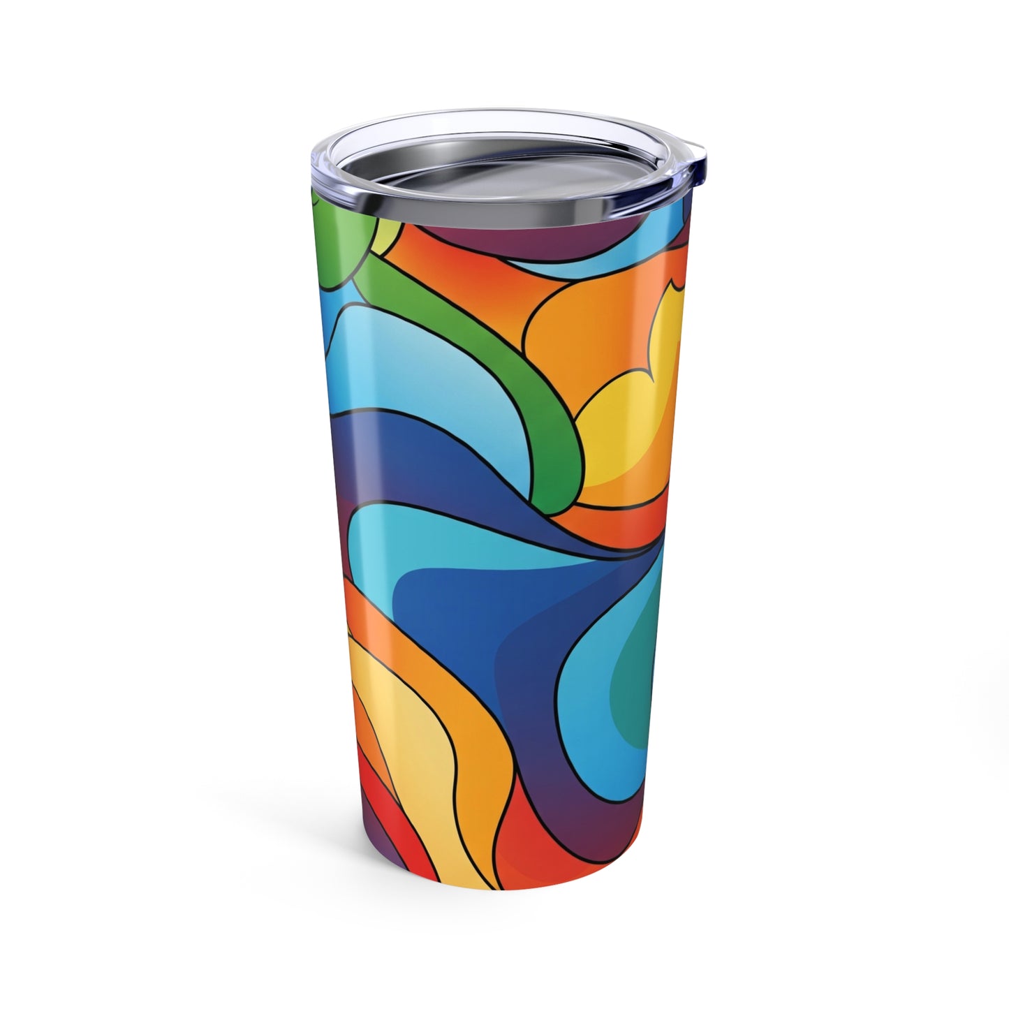 20oz Stainless Steel Tumbler With Printed Design Travel Mug Double Wall Vacuum Insulated Beverage Cup Dishwasher