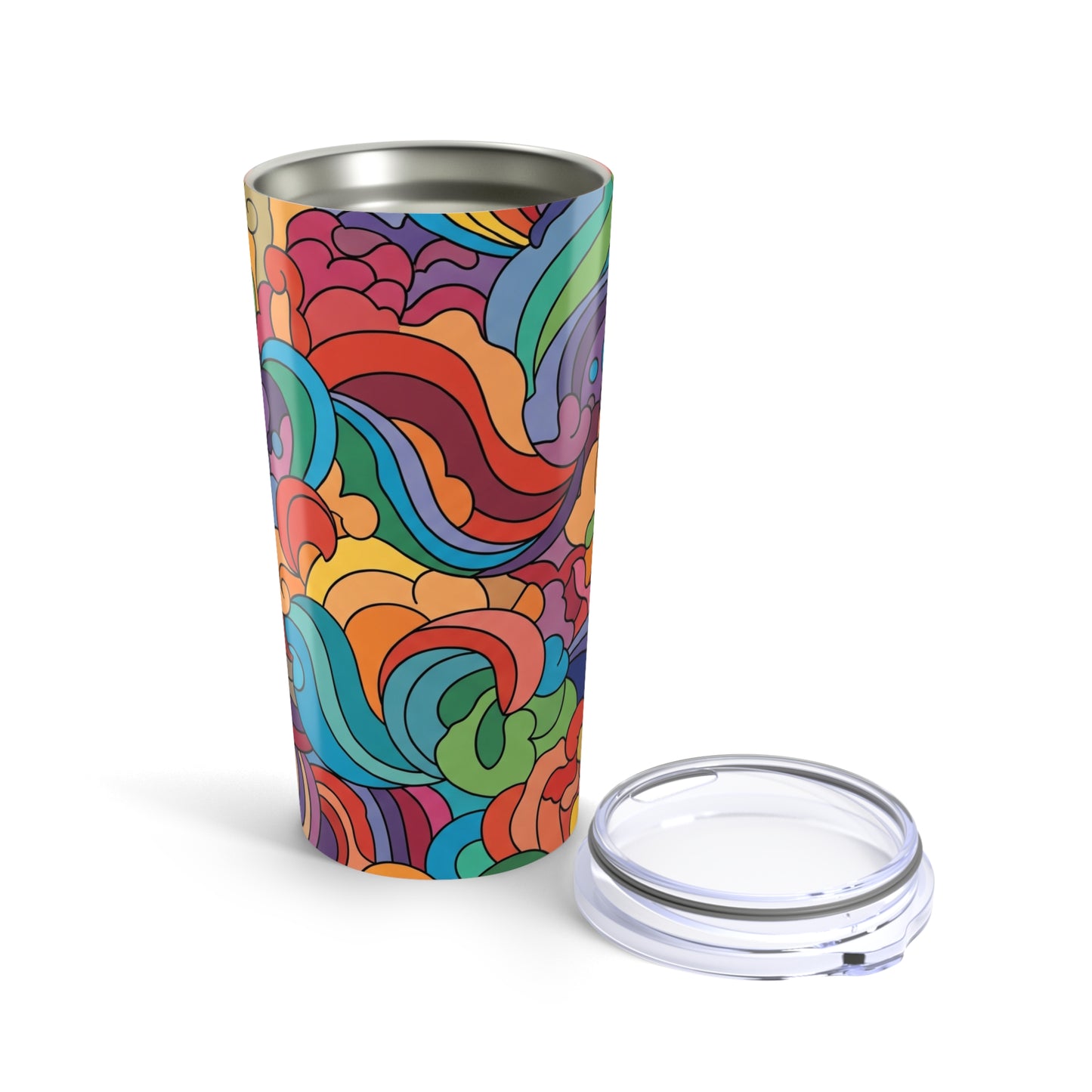 20oz Stainless Steel Travel Mug With Double Wall Vacuum Insulation Leak Proof Tumbler For Hot And Cold Beverages