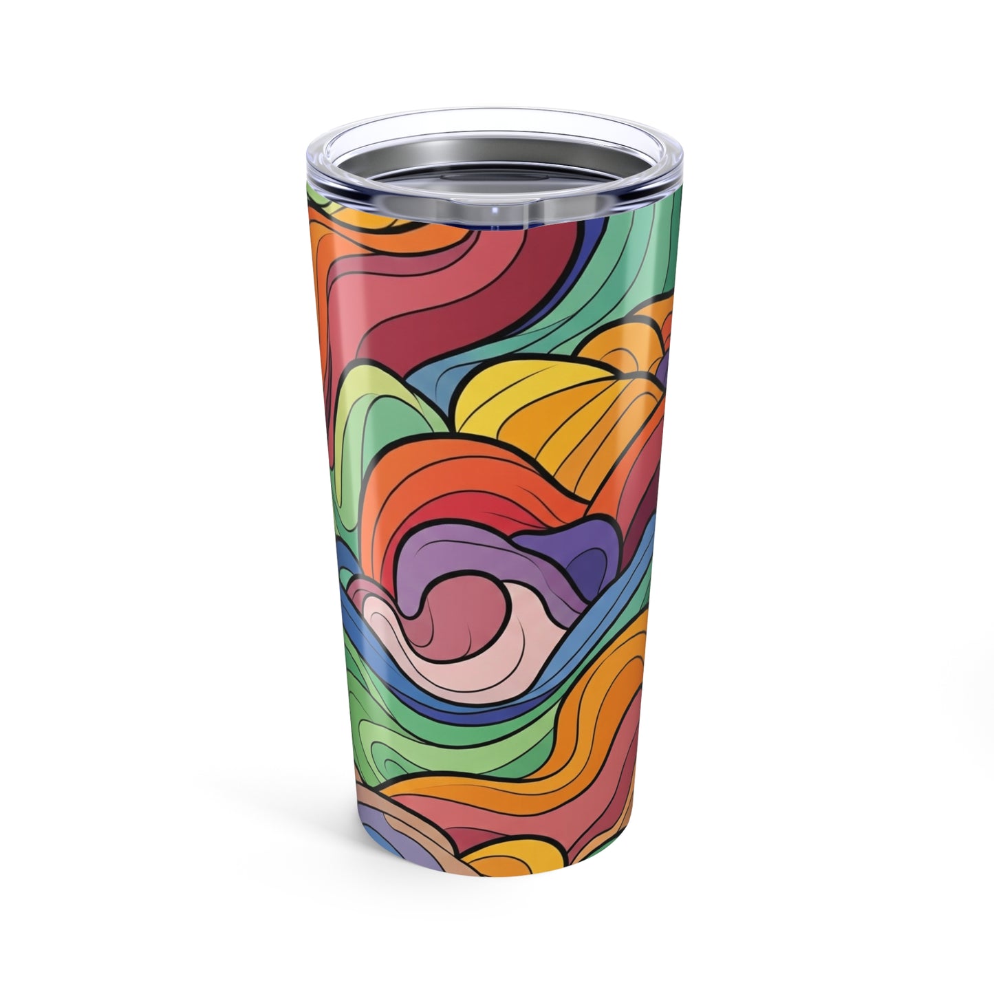 20oz Printed Stainless Steel Tumbler Travel Mug With Lid Double Wall Vacuum Insulation Keeps Hot Or Cold Drinks