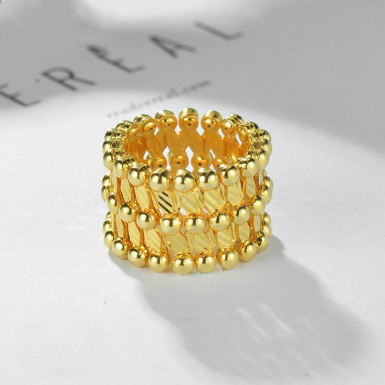 Womens Crown Ring European Inlay Plated Copper Ring With Gemstones And Semi Precious Stone Inlay With Royal Finish