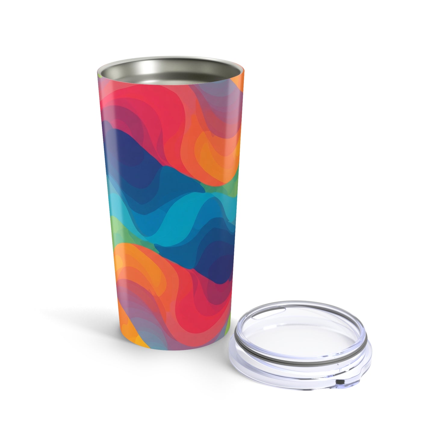20oz Stainless Steel Tumbler With Printed Art And Double Wall Vacuum Insulation Leak Proof For Hot Or Cold