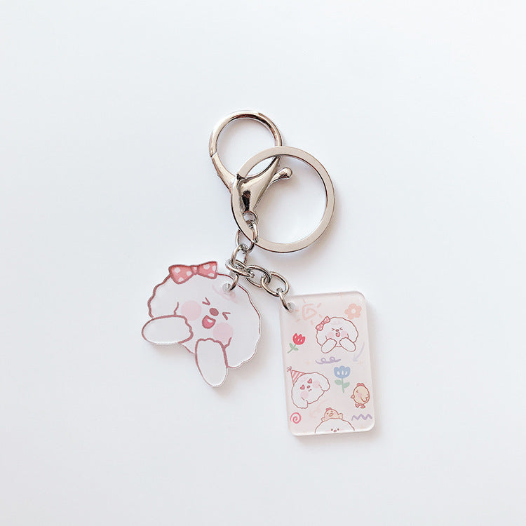 Earphone Protective Sleeve With Hanging Chain And Keychain Bear Dog Bunny Design Film Deluxe Style Fresh Style