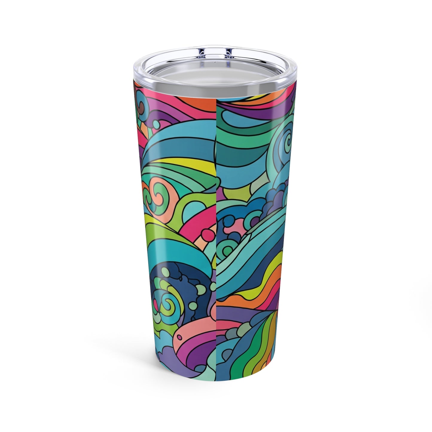 20oz Stainless Steel Printed Tumbler With Double Wall Vacuum Insulation Leak Proof BPA Free Hot Cold Drink