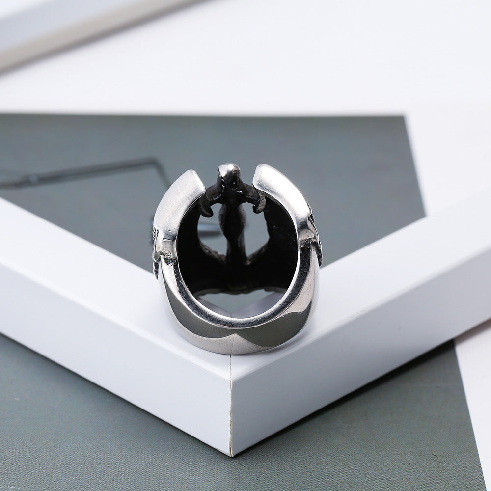 Adjustable Wings Ring European American Punk Fashion Mens Ring Womens Ring Electroplated Alloy Statement Rings