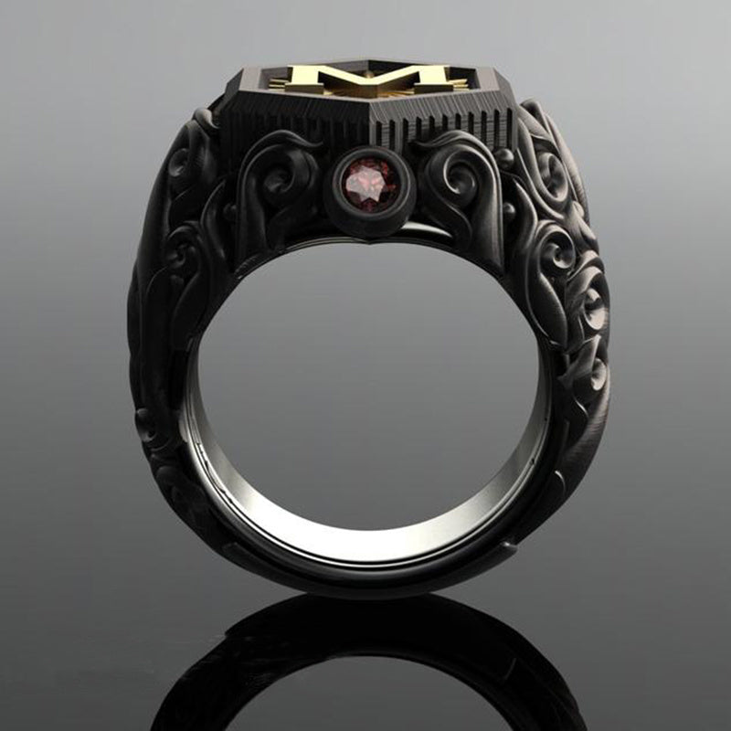 Personalized Carved Decorative Rings Alloy Leaves European American Style Gift For Birthday Packaged Separately