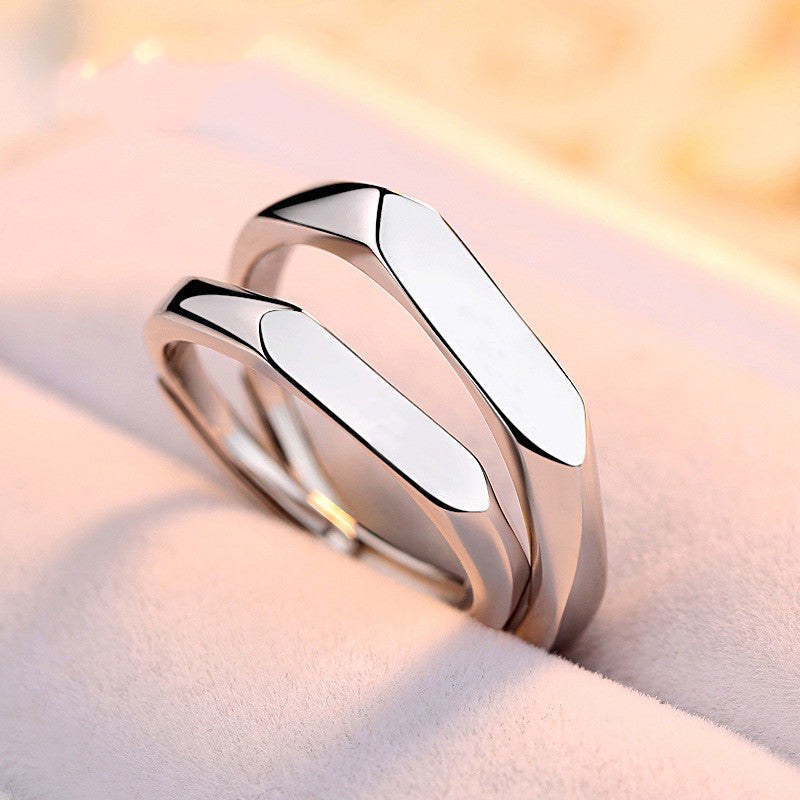 Elegant Smooth Simple RingsS925 Silver WithPlatinum Plating KoreanDesign Tarnish Resistant EverydayRings Women