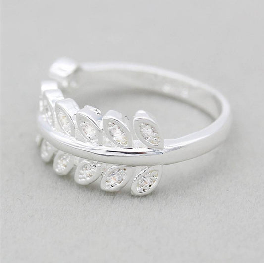 Geometric Copper Ring With Silver Electroplated Finish For Women Fashion Accessory Gift Elegant Classic Shines