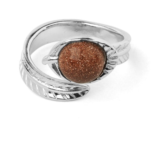 Adjustable Stone Ring Unisex Jewelry Geometric European American Style Travel Gift Travel Keepsake For All Soon