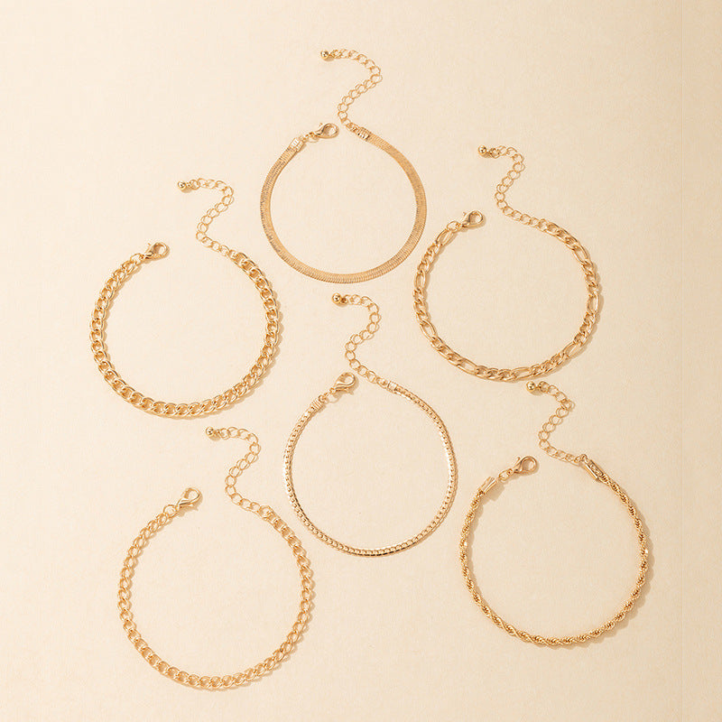 Womens Chunky Chain Bracelet Geometric Metal Electroplated Fashion Jewelry Boho Style For Everyday Wear Styles