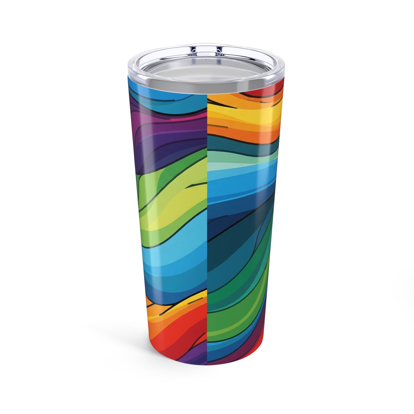 20oz Stainless Steel Tumbler With Printed Design Double Wall Vacuum Insulation Spill Resistant Lid Travel Mug