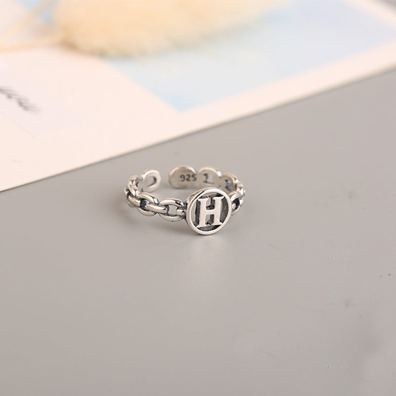Copper Initial H Ring Alphabet Jewelry Travel Souvenir Gift