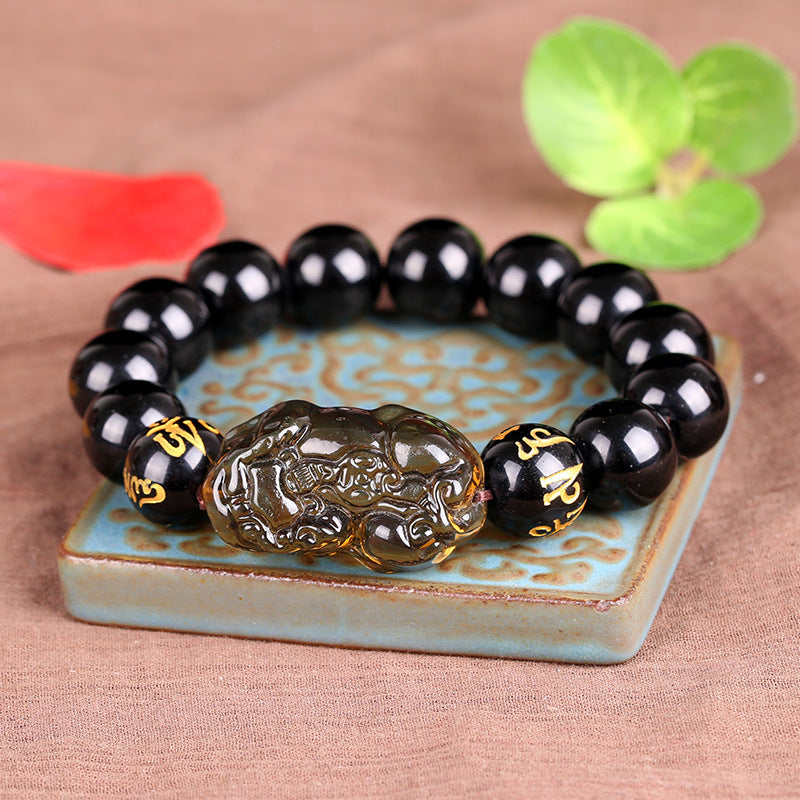 Unisex Crystal Bracelet National Ornament Zodiac Animal Design Jewelry Fashion Bangle Accessory Trendy Jewelry Gift