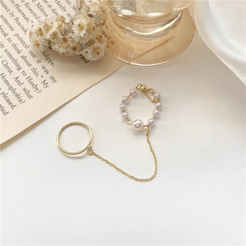 Womens Ring Set Adjustable Three Piece Geometry Rings Metal Electroplated Packaged Korean Style Design Fashion