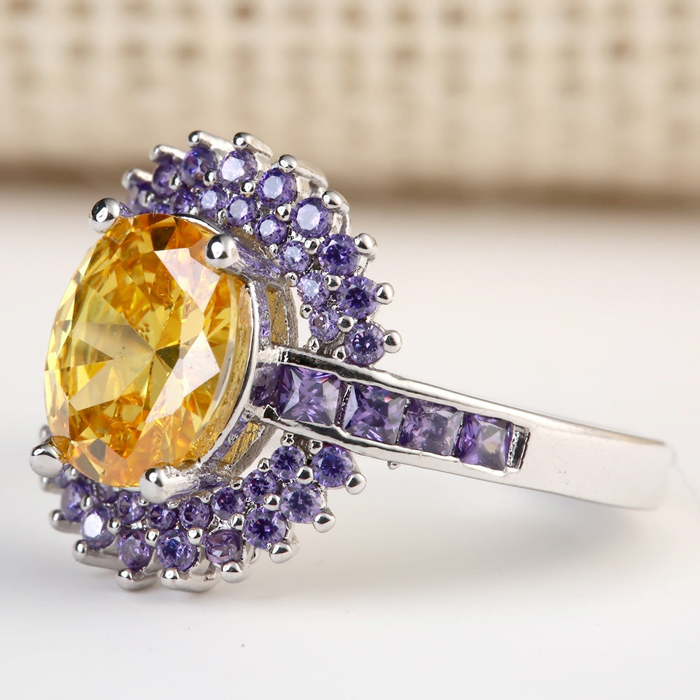 Unisex Copper Inlaid Zircon Ring Simple Water Flow Style With Electroplating Finish Sizes 6 7 8 9 10 Daily Gem