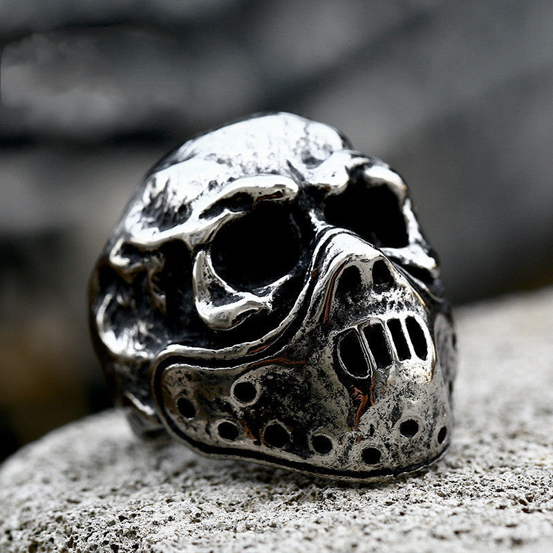 Titanium Steel Skull Ring For Men Women Retro Gothic Biker Fashion Accessory Skull Design Ring For Everyday Wear