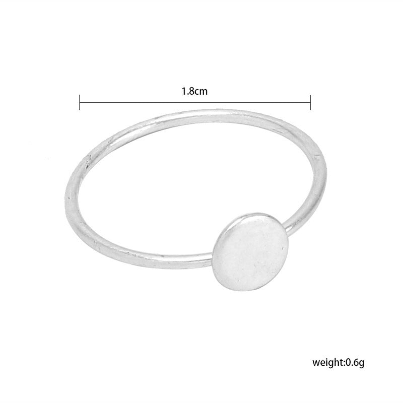 Womens Metal Rings Set Geometric Square Round Stacking Rings Fashion Jewelry Trendy Accessory For Everyday Use