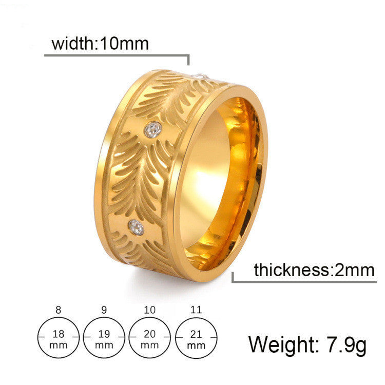 Spacer Square Celtic Knot Ring Unisex Fashion Titanium Steel Electroplated Finish Blackened Steel GoldFinishes