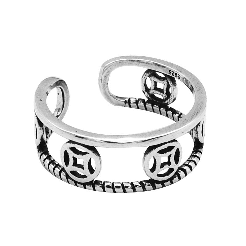 Womens Ring 925 Silver Rhombus Vintage Retro Jewelry Gift For Her Chic Everyday Accessory With Timeless Appeal