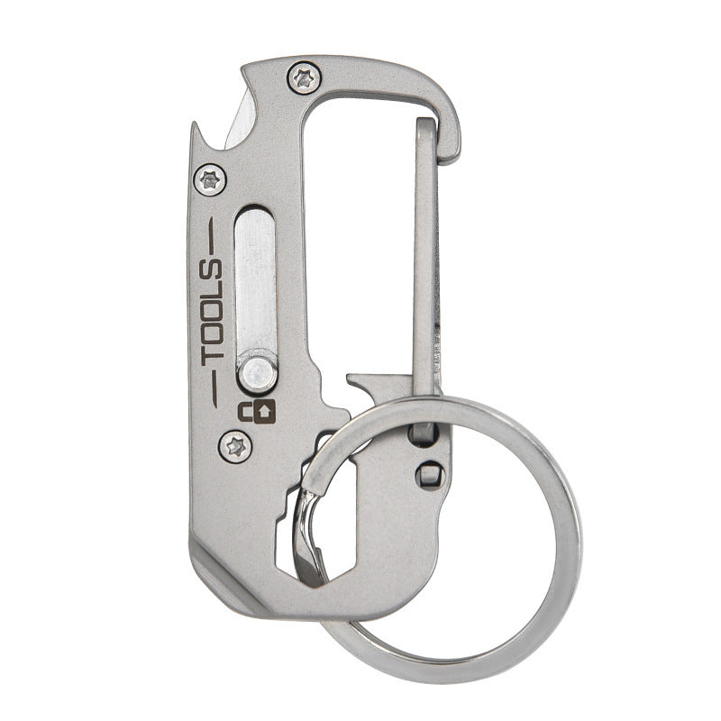 Stainless Steel Multifunction Keychain Pocket Knife With Electroplated Finish Fashionable Accessory For Everyday