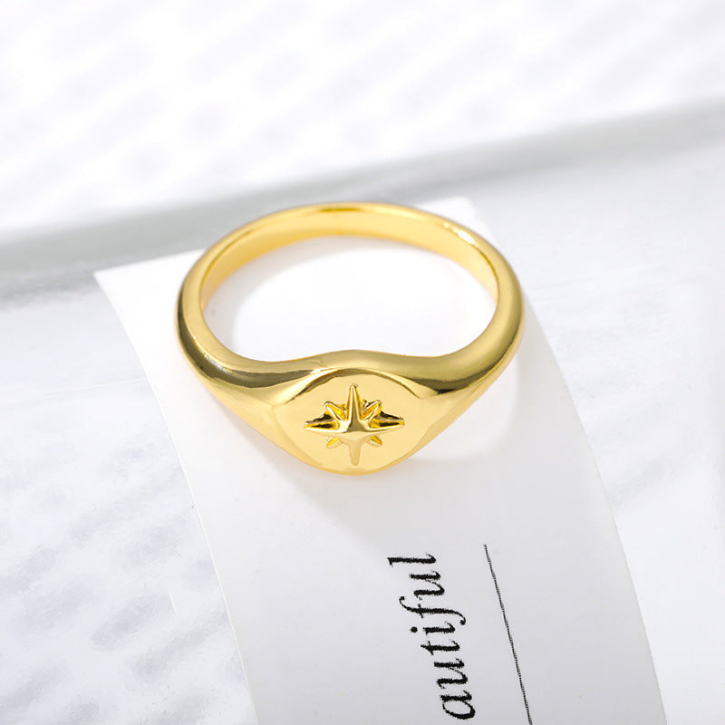 Geometric Chain Band Ring For Unisex Alloy Statement Jewelry In Gold Tone Or Silver Tone Metal Durable Everyday Wear