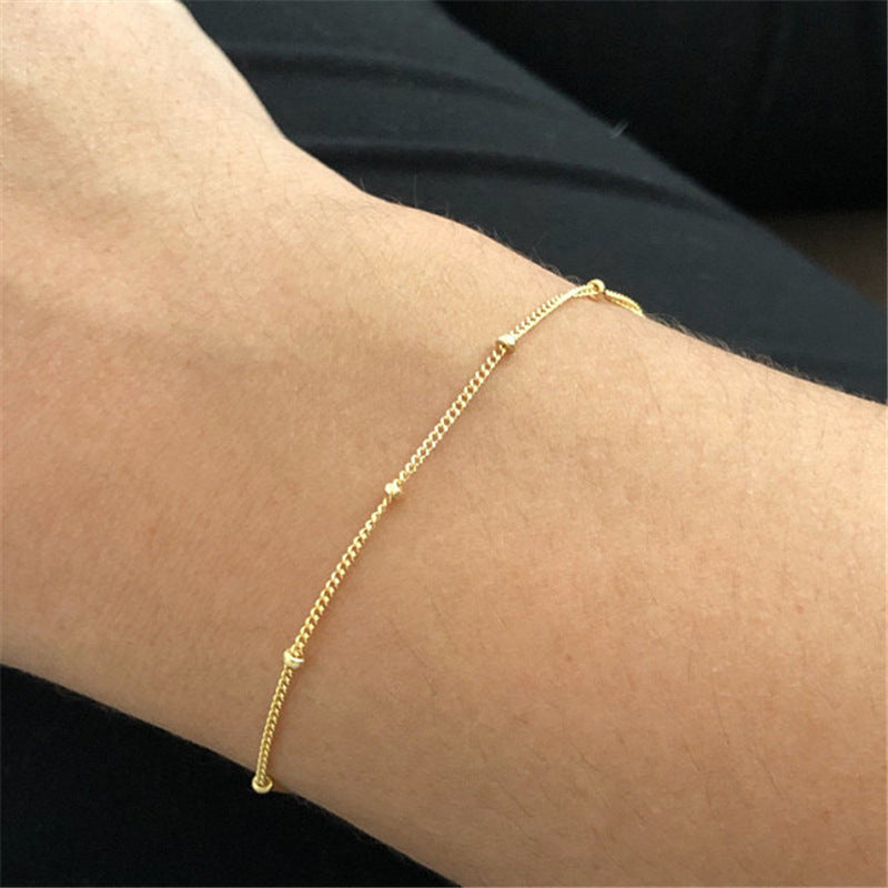 Unisex Geometric Bracelet Electroplated Gold And White Finish Alloy With Extension Chain Fashion Jewelry Gifts