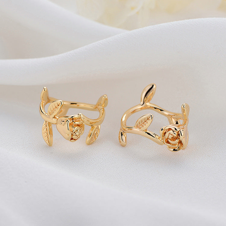 Personalized Rose Flower Braided Ring Jewelry For Women