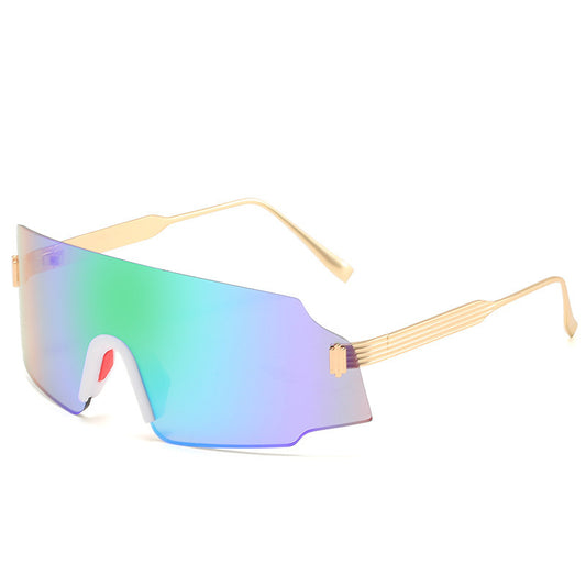 Outdoor Sports Sunglasses For Cycling Plastic Metal Frame PC Lenses Light Colored Glasses Ideal For Outdoor Gold