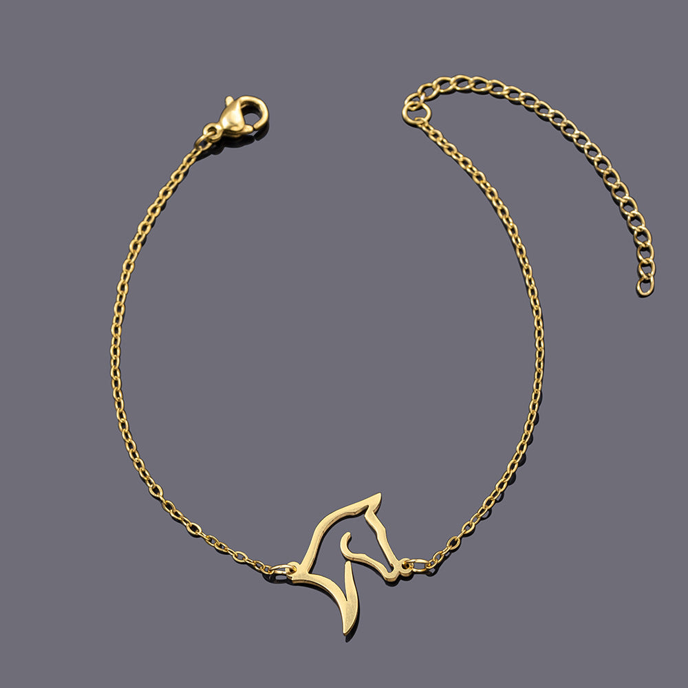 Unisex Horse Bracelet Electroplated Alloy Bangle Gold And Silver Tone Jewelry Gift For Men Women Fashion Accessory