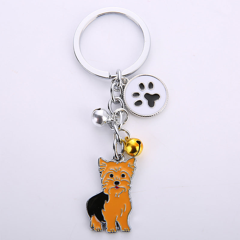 Dog Keyring Metal Pendant Pet Lovers Keyring Decoration Dog Charm For Keys Backpacks Purse Gift Animal Keyring