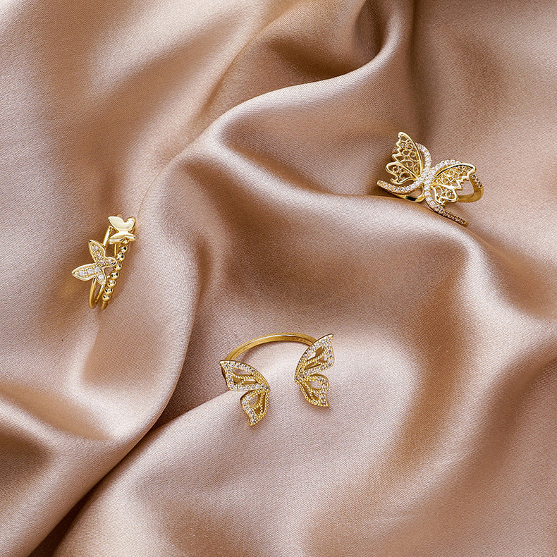 Copper Rings For Women Geometric Index Finger Ring Electroplated Retro Style Jewelry For Everyday Wear Gift Idea