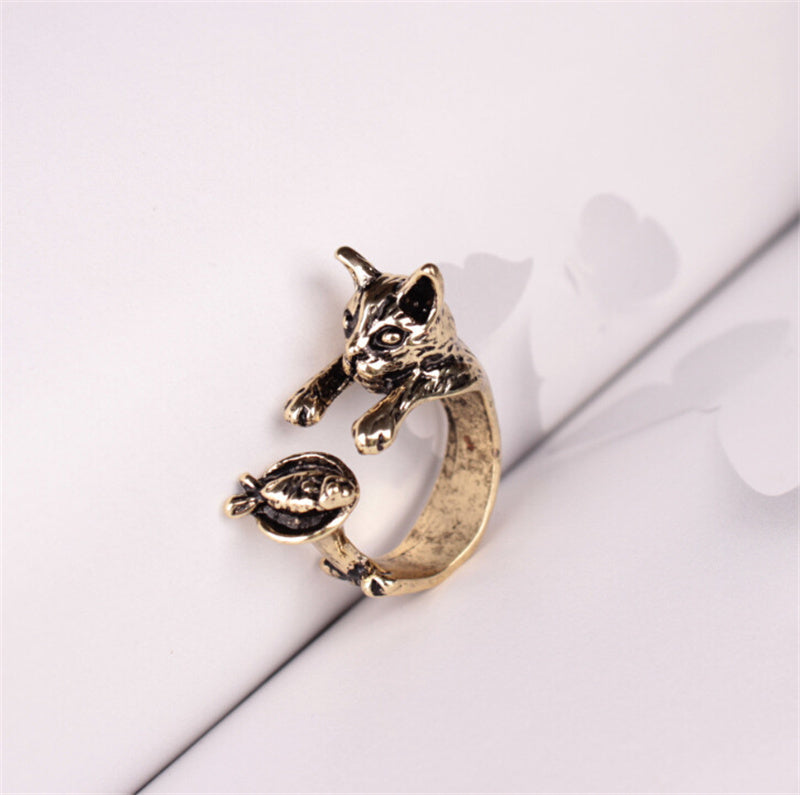 Womens Animal Rings Fashion Alloy Electroplate Adjustable Rings Trendy Finger Rings For Women And Girls Lovely
