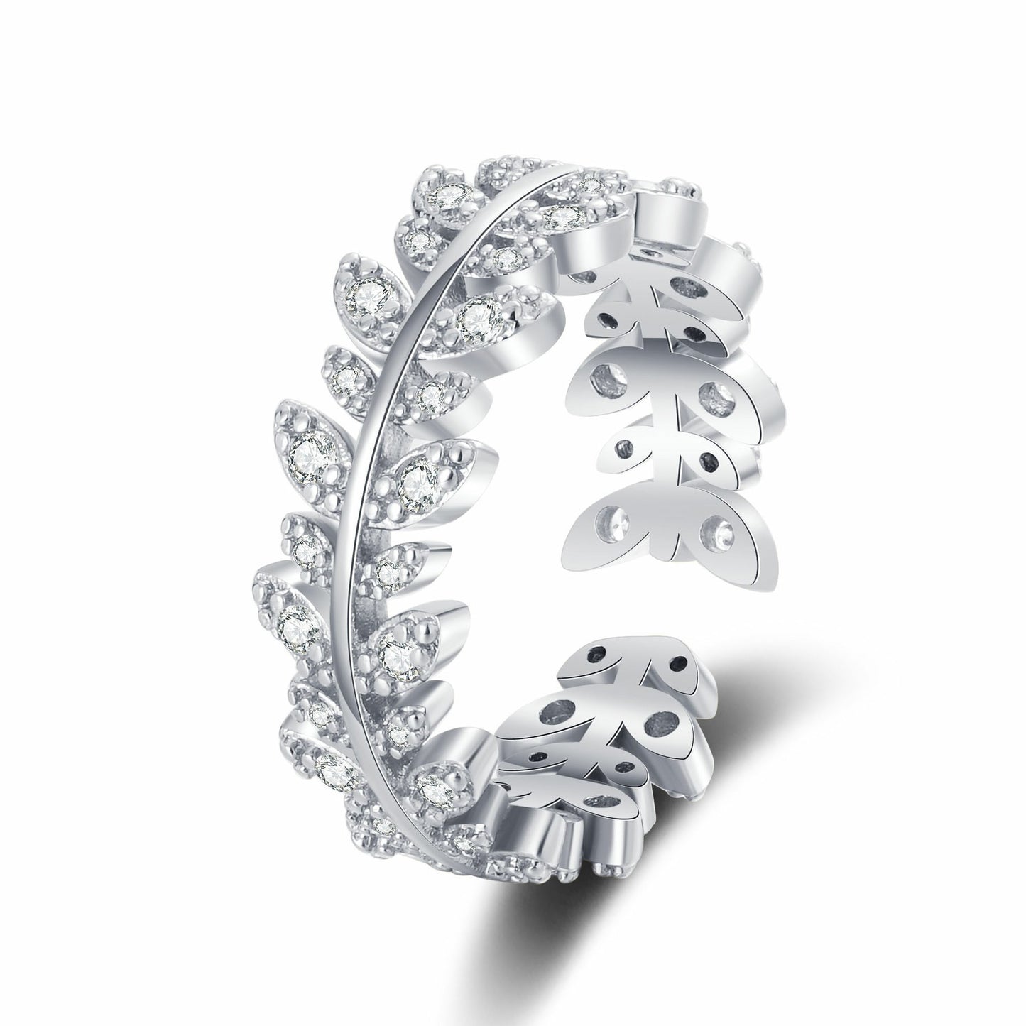 Leaves Ring For Women Unisex Adjustable Japanese Style