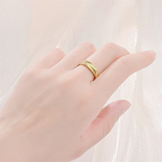 Stainless Steel Couples Rings Star Fashion Feather Wave Designs Ring Durable Everyday Wear For Stylish Couples