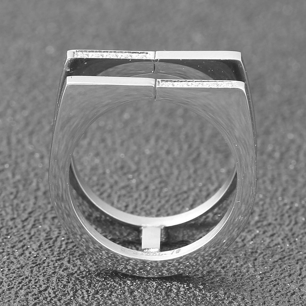 Stainless Steel Ring for Women and Men Fashion Jewelry Band Steel Gold Color Sizes 6 7 8 9