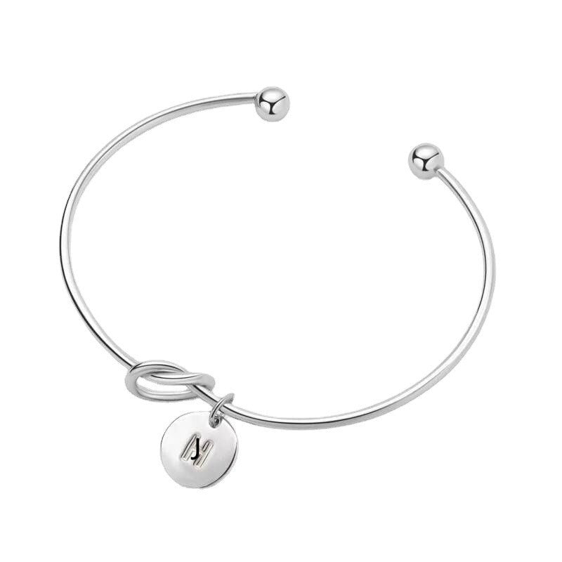 Womens Initials Bracelet Personalized Letter Bracelet Adjustable Metal Alphabet Jewelry European Styles Trendy
