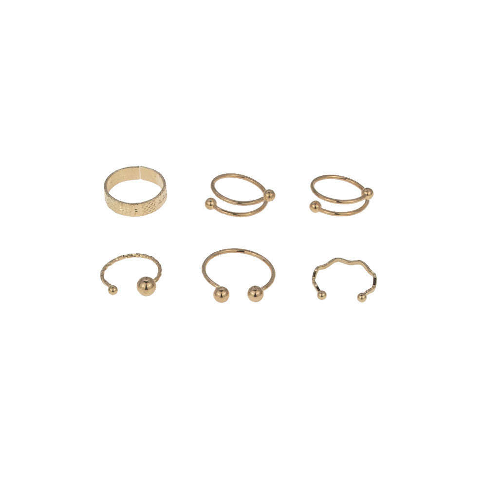 Womens Alloy Ring Set Stacking Rings for Everyday Wear