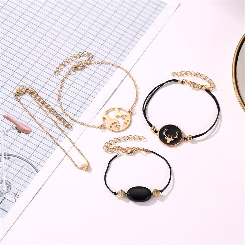 Womens Geometric Bracelet Electroplated Alloy Bangle Fashion Unique Design Jewelry For Party Or Daily Wear Elegant