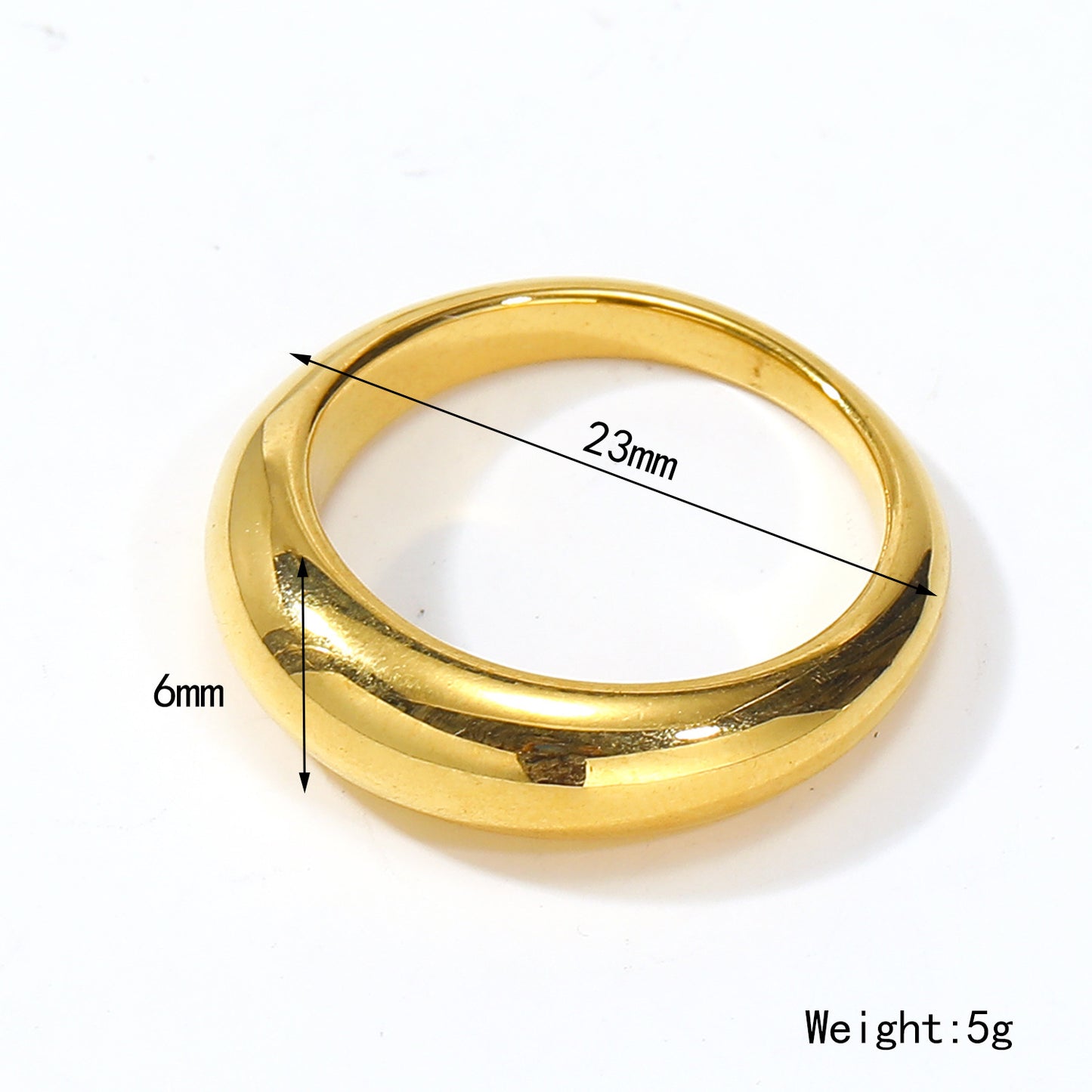 Women Titanium Steel Ring Irregular Design Electroplated Fashion Jewelry Durable Accessory Everyday Style Look