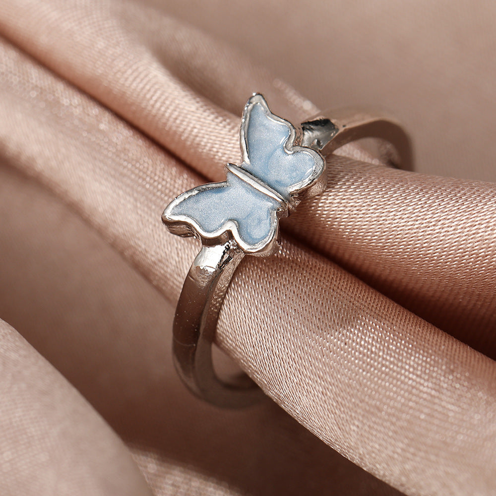 Couple Rings With Butterfly Love Moon Star Dolphin Designs Alloy Fashion Ring Set For Lovers For Couples Style