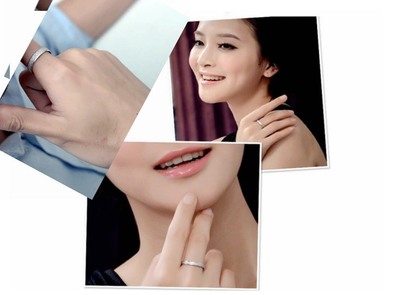 Stainless Steel Ring Unisex Korean Style Geometric Band